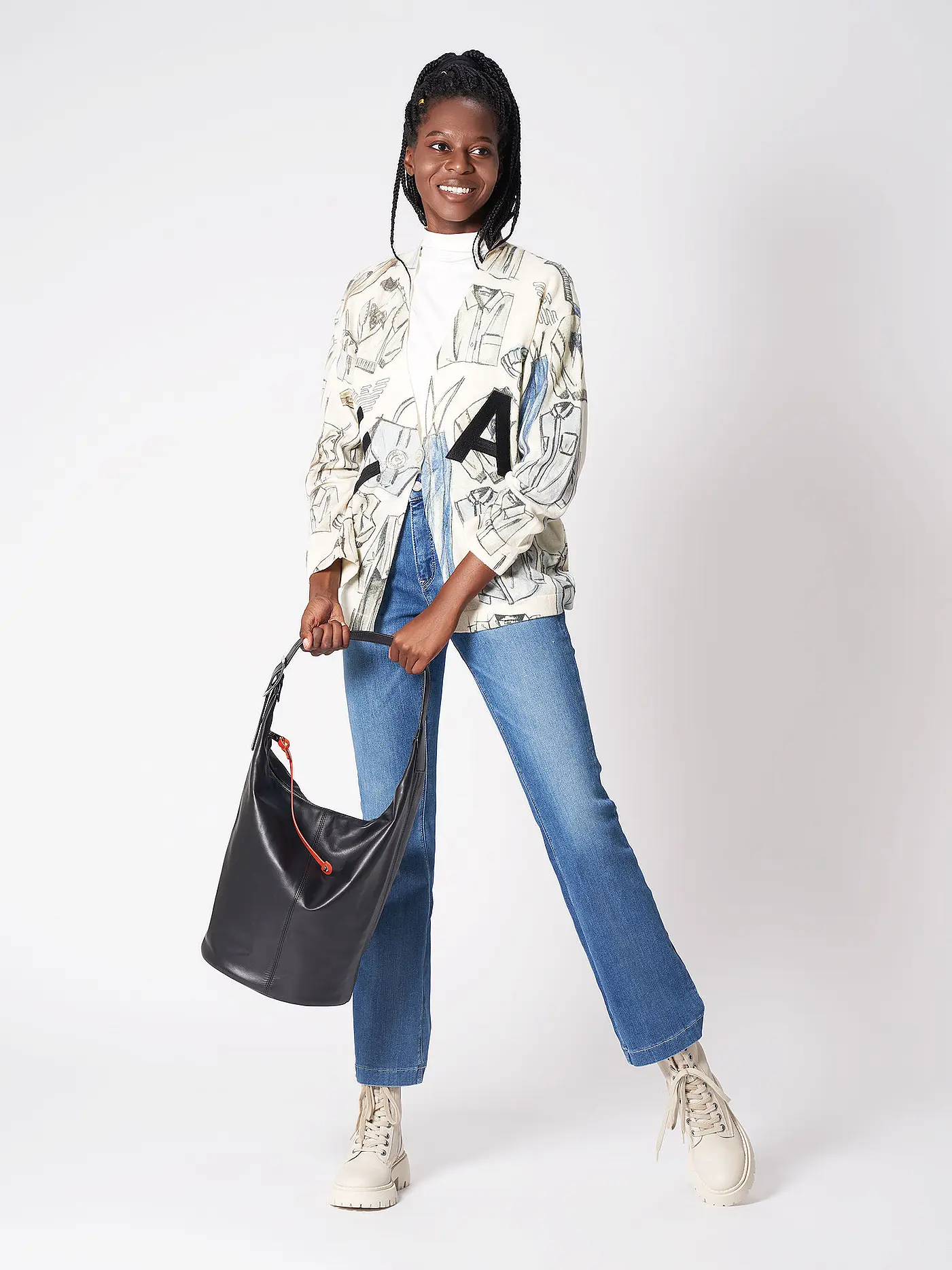 EMPORIO ARMANI | Ledertasche - Hobo JENNY | 